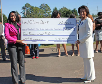 First Citizens Bank donates $10k for ECSU's 125th anniversary
