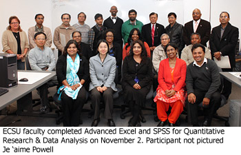 ECSU faculty complete quantitative research workshop