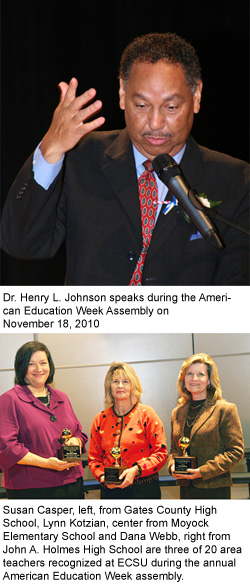 ECSU holds American Education Week Assembly and awards area teachers