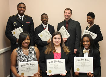 Criminal Justice students inducted into Alpha Phi Sigma