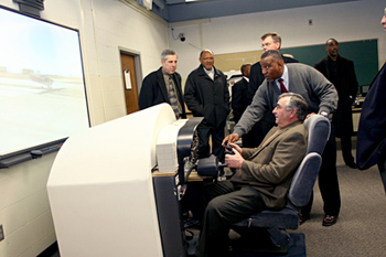 Elected officials tour Aviation Science department