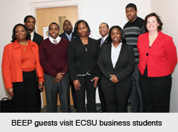 BEEP guests visit ECSU business students