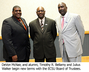 Three begin new terms with the ECSU Board of Trustees
