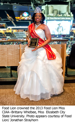 Miss ECSU crowned the 2013 Food Lion Miss CIAA