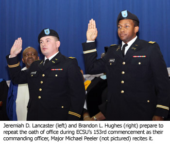 Two commissioned as 2nd Lt. at ECSU