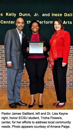 ECSU student wins Community Impact Student Award