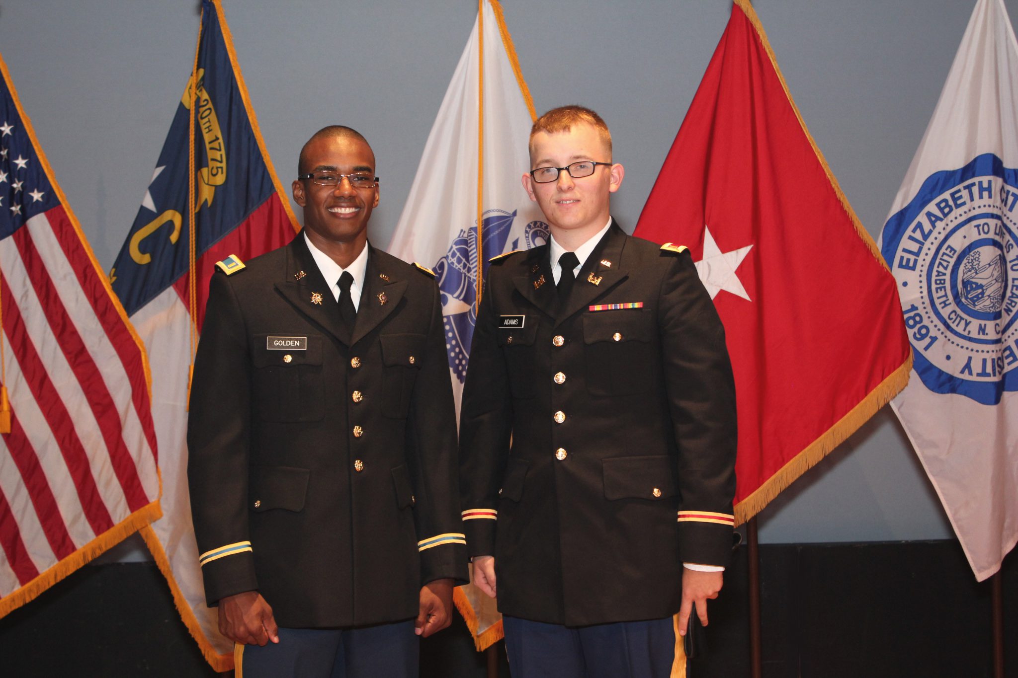 Two commissioned officers May 13