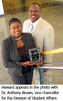 Damika Howard receives Vice Chancellor for Student Affairs Award