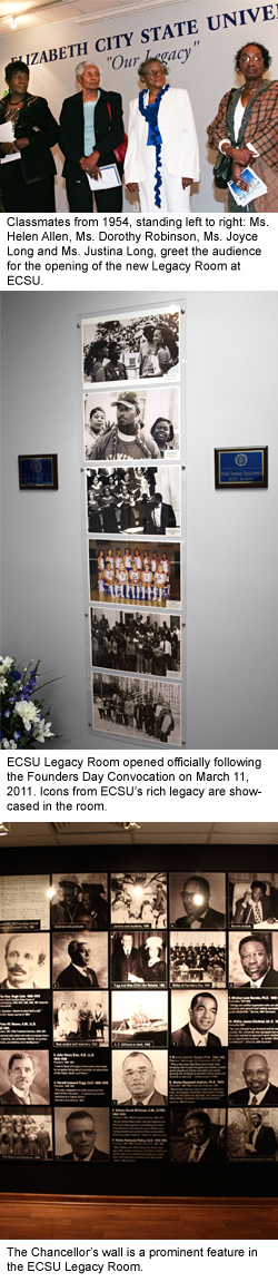 Legacy room opens at ECSU to display university icons