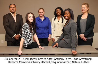 Futrell advises Psi Chi inductees to contribute to the field of psychology