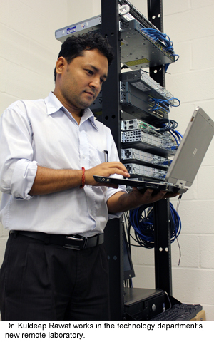 ECSU's Kuldeep Rawat develops remote laboratory capability for online technology course