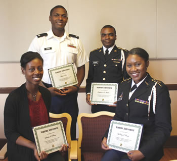 Military Science Department announces top academic award recipients