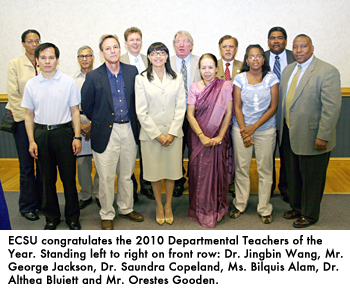 ECSU announces 2010 Teachers of the Year