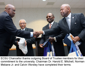 New members replace departing ECSU Board of Trustees