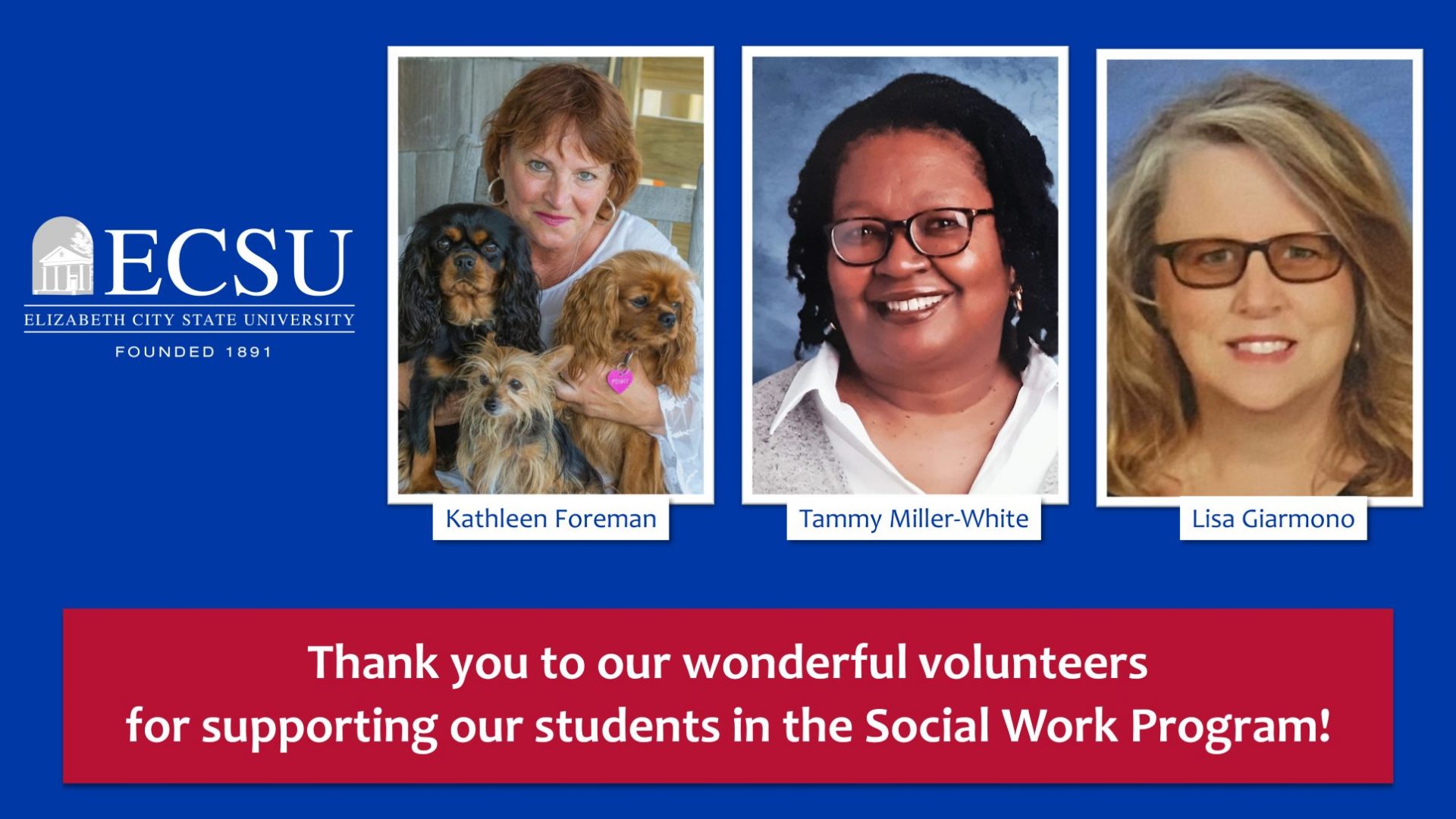 ECSU Celebrates Its Volunteer Social Work Field Instructors – Elizabeth  City State University