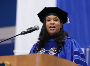 ECSU Chancellor Karrie G. Dixon at Fall 2022 Commencement Ceremony